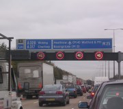 congested motorway traffic